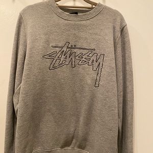 stussy grey crewneck